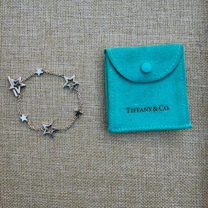RARE Tiffany & Co Stars Link Lariat Toggle Bracelet
